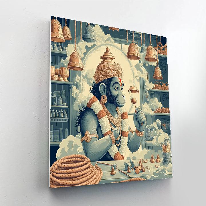 Hanuman At The Floating Bell Workshop Paint by numbers kits
