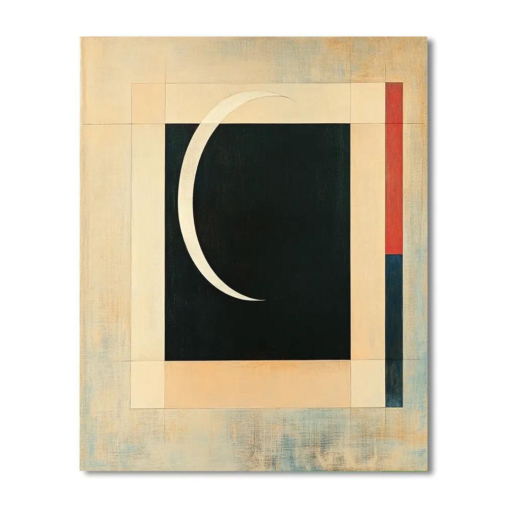 Kazimir Malevich Inspired Event Horizon Silence paint by color