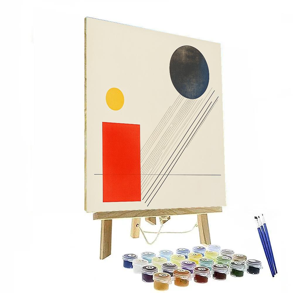 Kazimir Malevich Inspired Pulsar Rhythm Grid paint by color