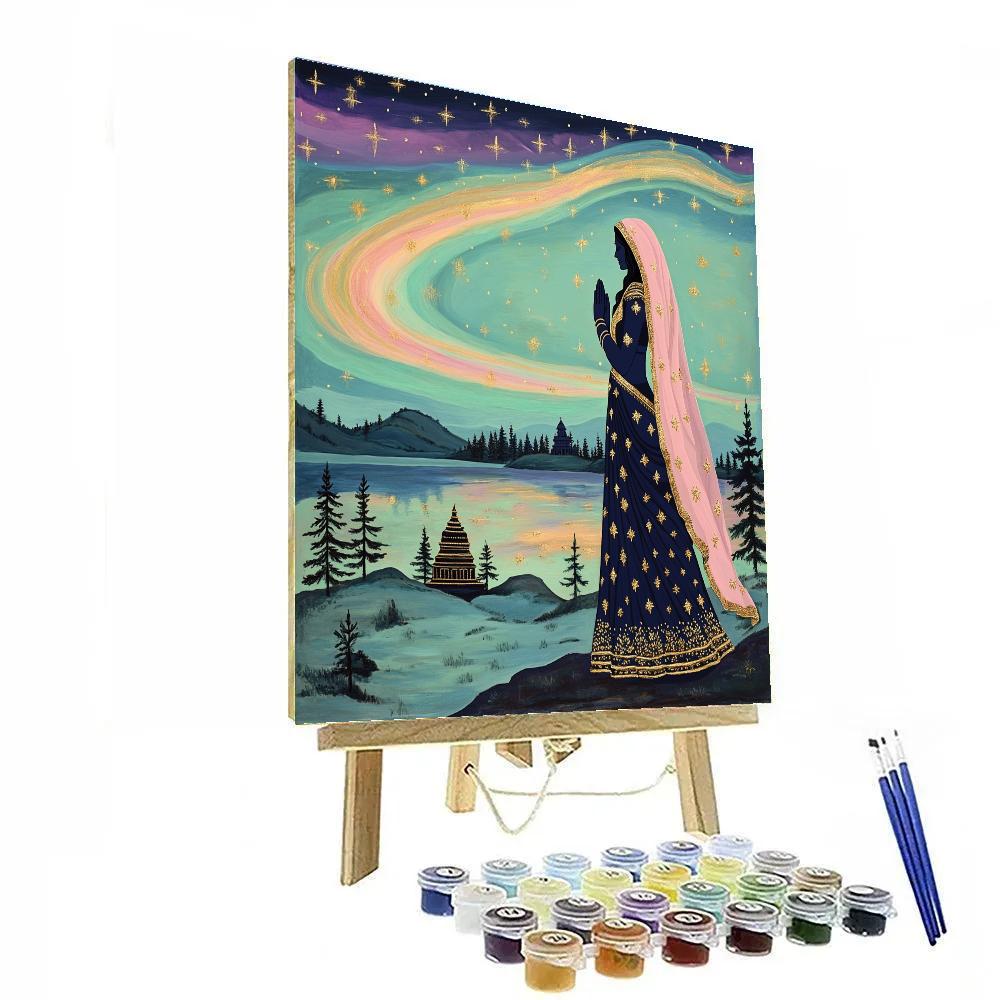 Parvati Suffix In Aurora Night Prayer Paint by numbers kits