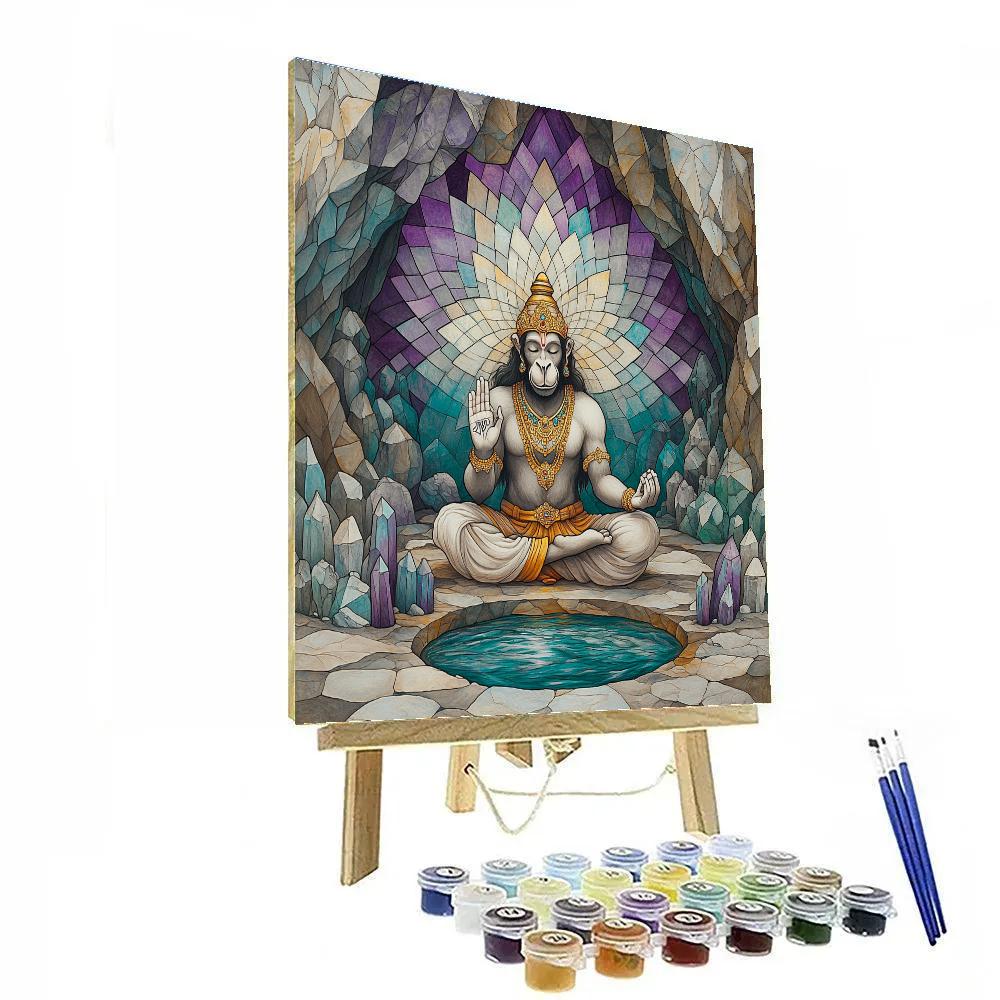 Hanuman, Crystal Cave Meditation DIY paint by numbers