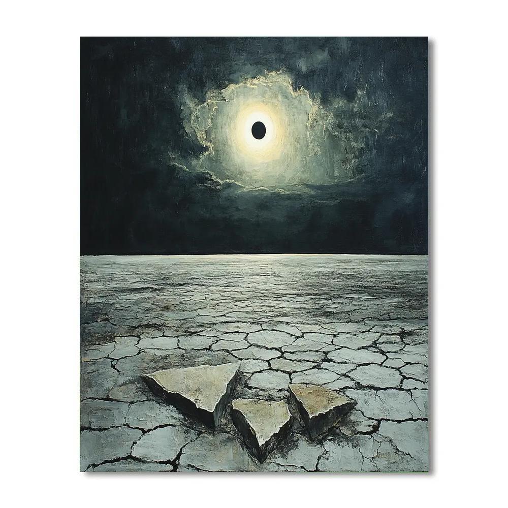 Francisco Goya Inspired Eclipse Over Salt Flats Numbered painting kits