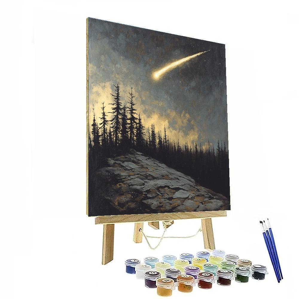 Francisco Goya Inspired Comet Wind Through Black Pines DIY paint by numbers