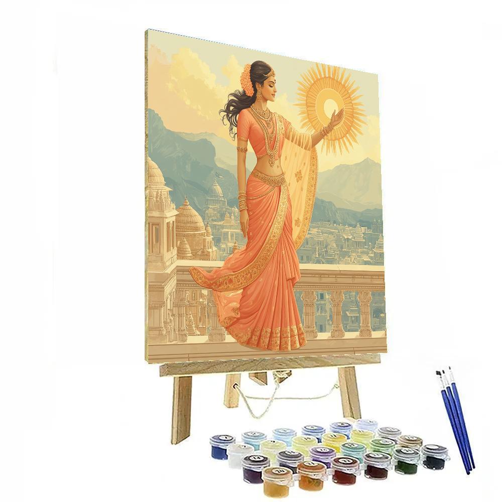 Parvati Crafted Sunrise Balcony Blessing DIY paint by numbers