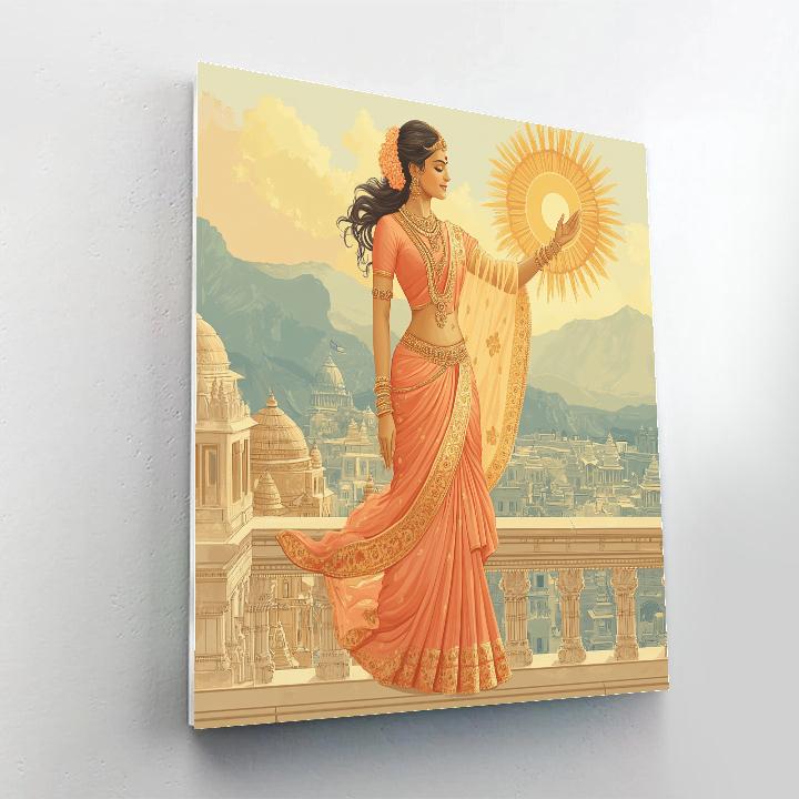 Parvati Crafted Sunrise Balcony Blessing DIY paint by numbers