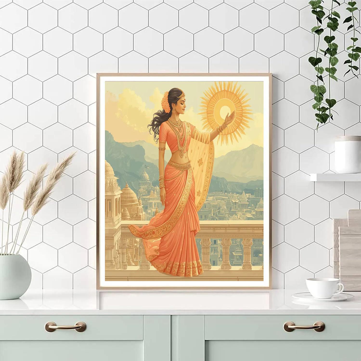 Parvati Crafted Sunrise Balcony Blessing DIY paint by numbers