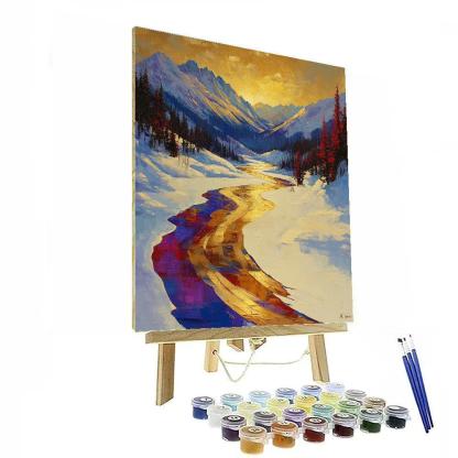 A.Y. Jackson Inspired Boreal Midnight Sun Color Snowfields Painting by numbers kit