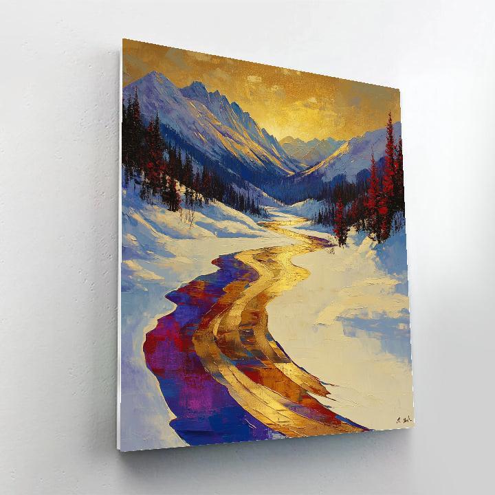 A.Y. Jackson Inspired Boreal Midnight Sun Color Snowfields Painting by numbers kit