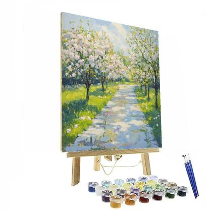 Claude Monet Inspired Spring Orchard After Rain Light Study paint by number
