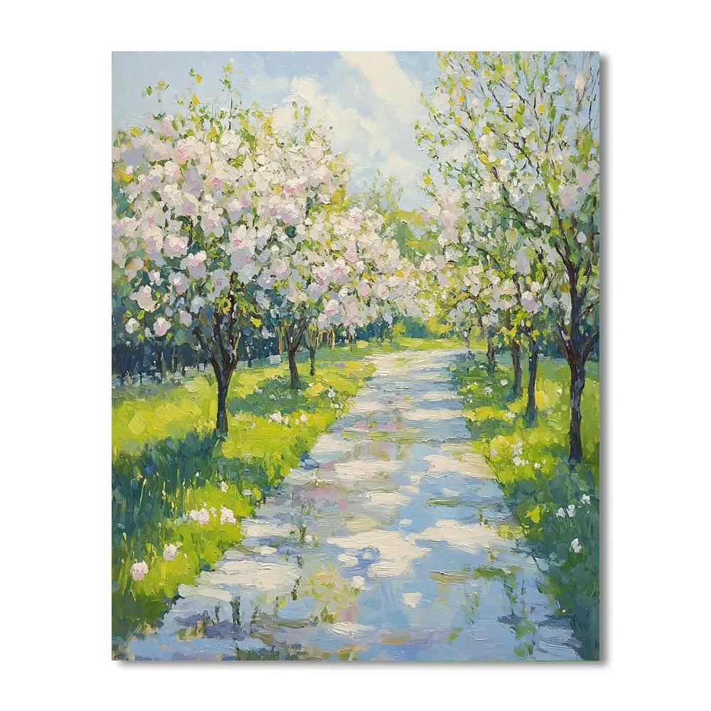 Claude Monet Inspired Spring Orchard After Rain Light Study paint by number