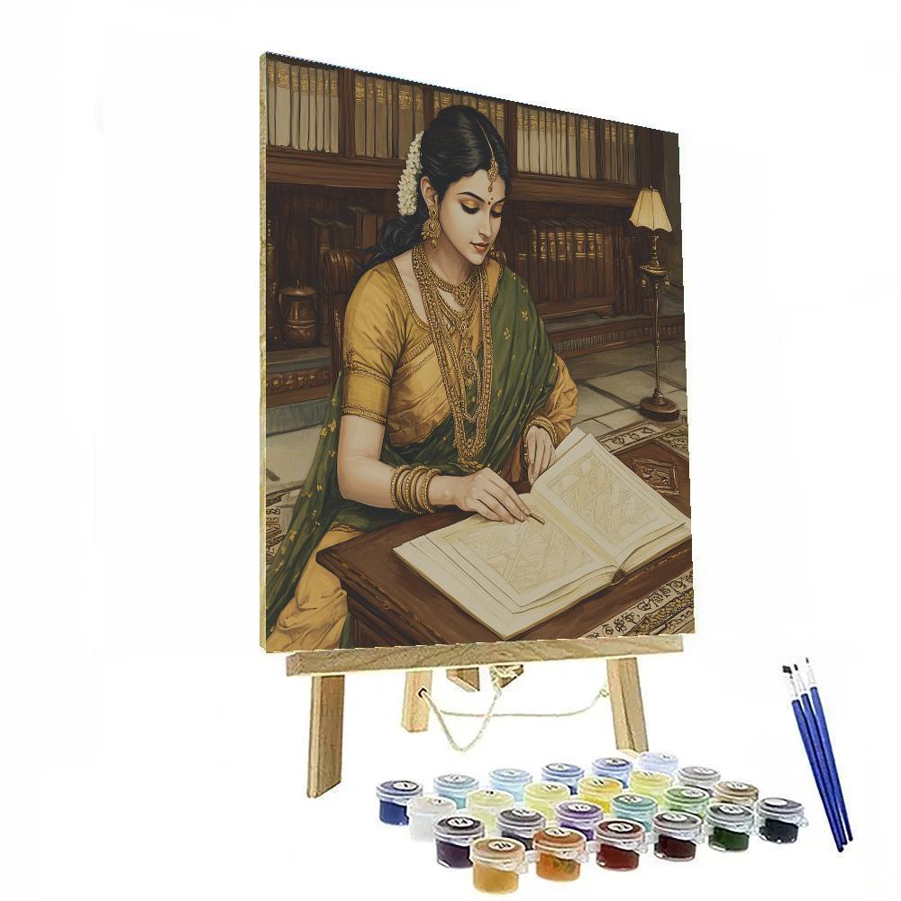 Parvati In The Sacred Scroll Study DIY paint by numbers