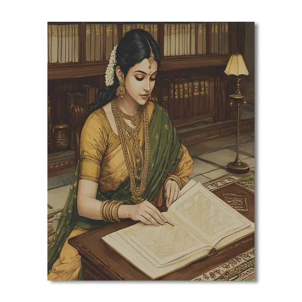 Parvati In The Sacred Scroll Study DIY paint by numbers