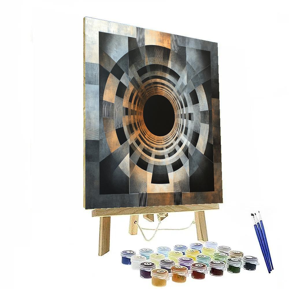 M.C. Escher Inspired Non Euclidean Eclipse Lattice paint by color