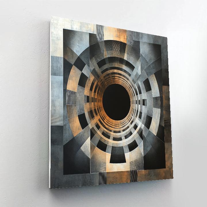 M.C. Escher Inspired Non Euclidean Eclipse Lattice paint by color