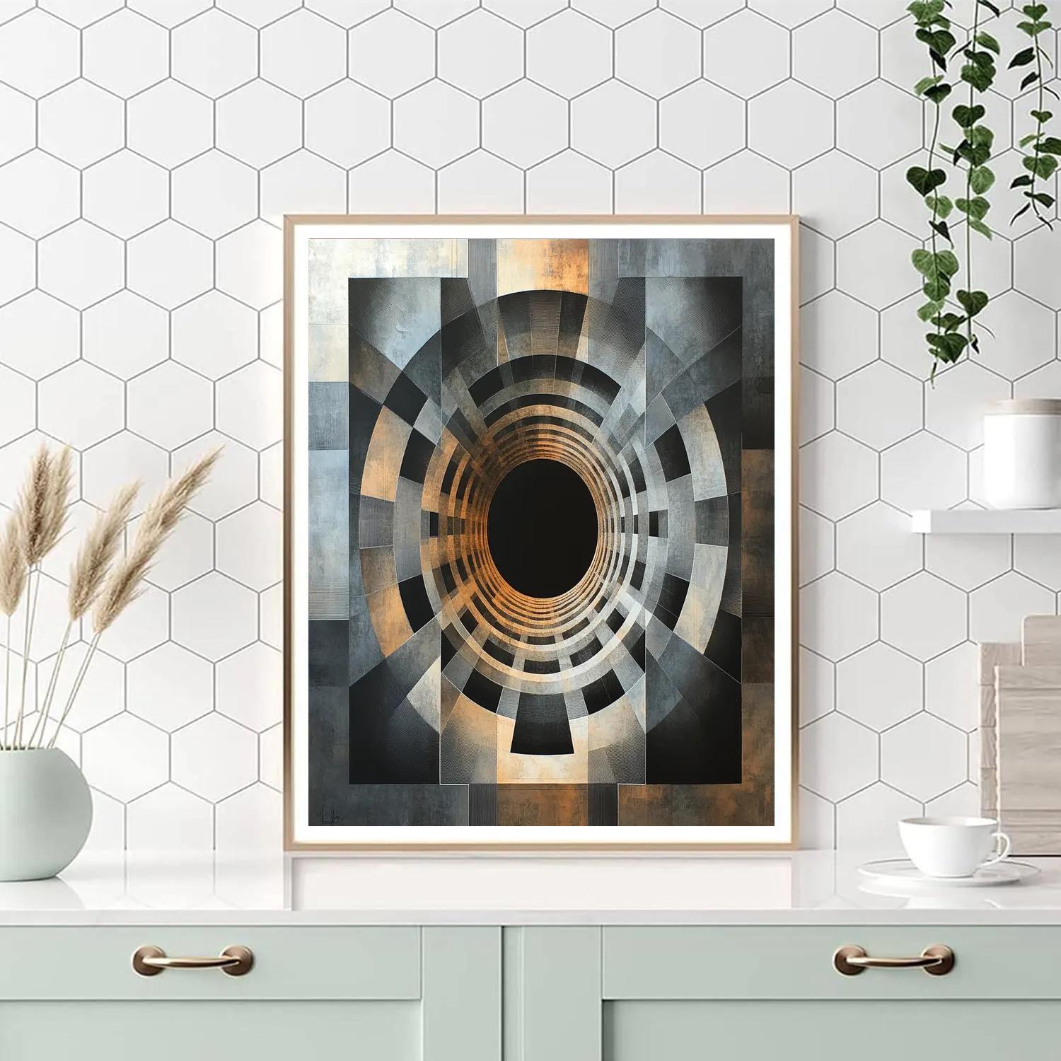 M.C. Escher Inspired Non Euclidean Eclipse Lattice paint by color