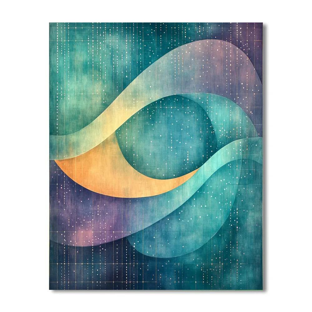 Paul Klee Inspired Aurora Arithmetic Drift Painting by numbers kit