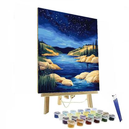 Franklin Carmichael Inspired Quartz Ridge And Starlit Bay painting number kit