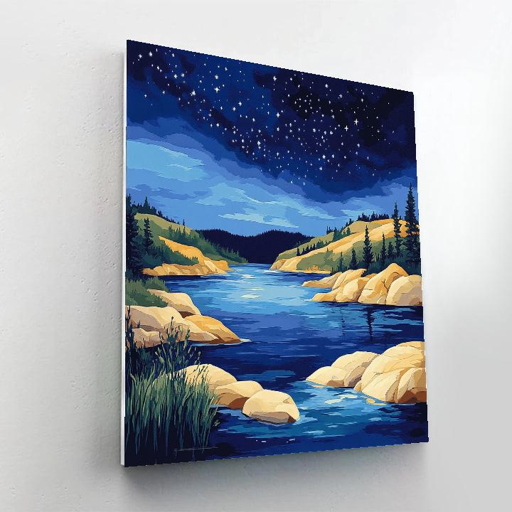 Franklin Carmichael Inspired Quartz Ridge And Starlit Bay painting number kit