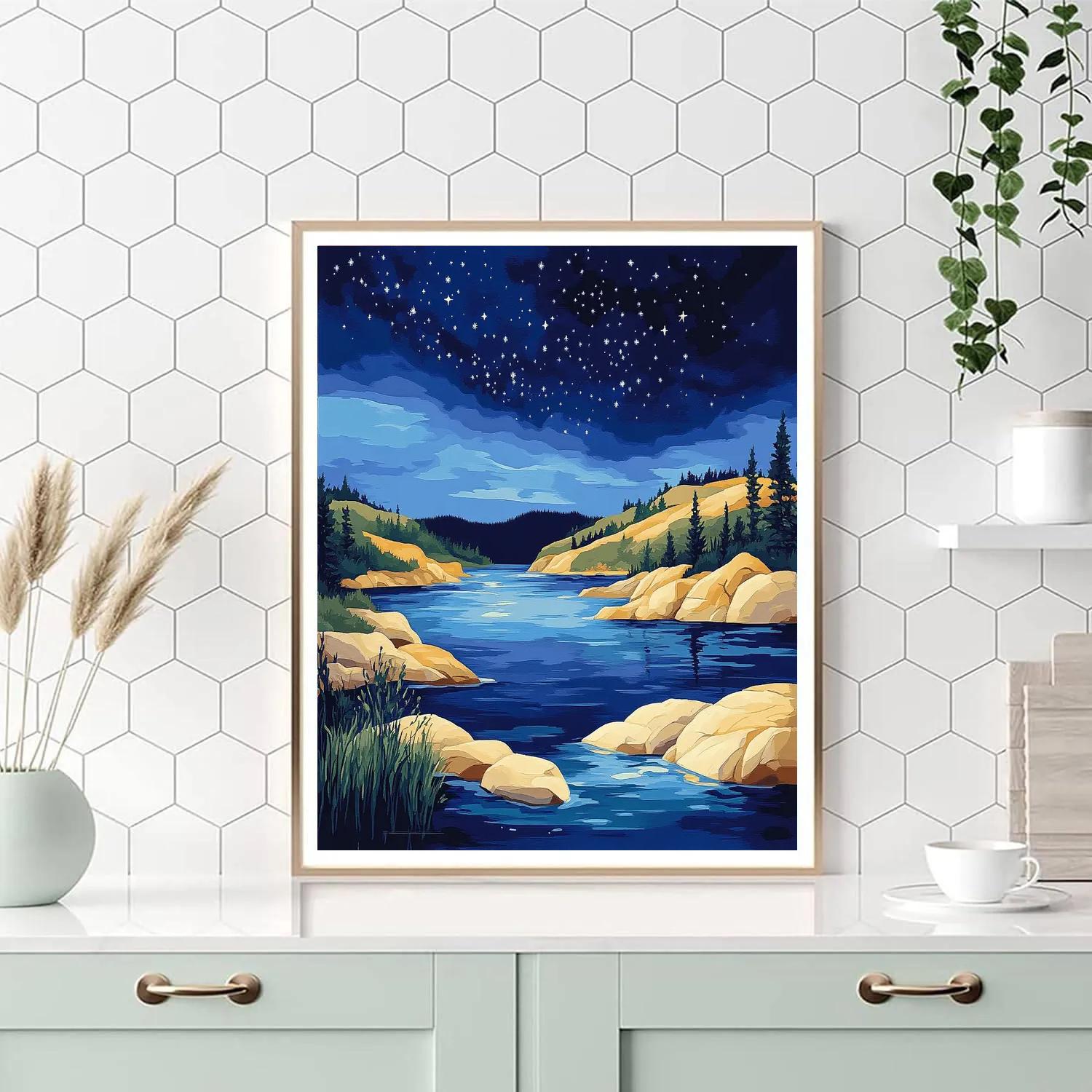Franklin Carmichael Inspired Quartz Ridge And Starlit Bay painting number kit