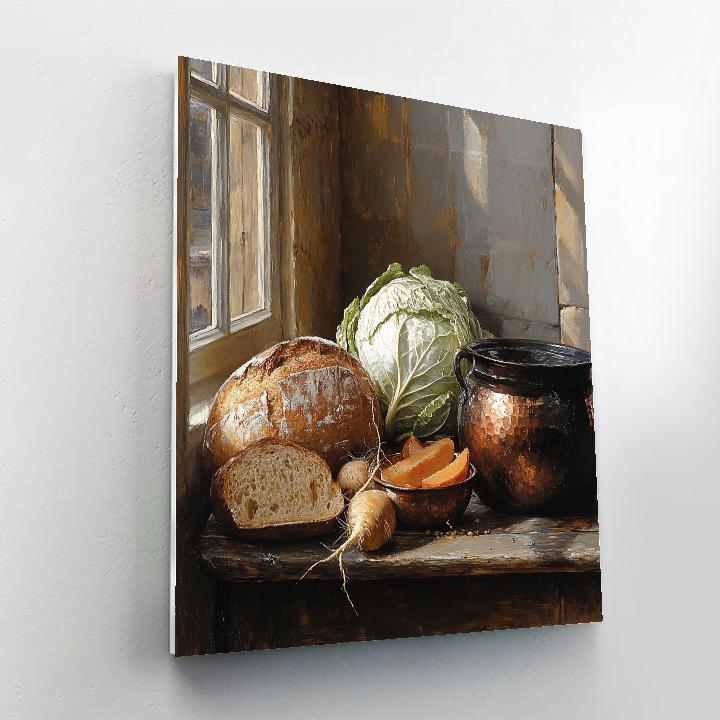 Diego Velázquez Inspired Market Still Life In Misty Ochres DIY paint by numbers