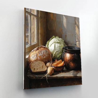 Diego Velázquez Inspired Market Still Life In Misty Ochres DIY paint by numbers