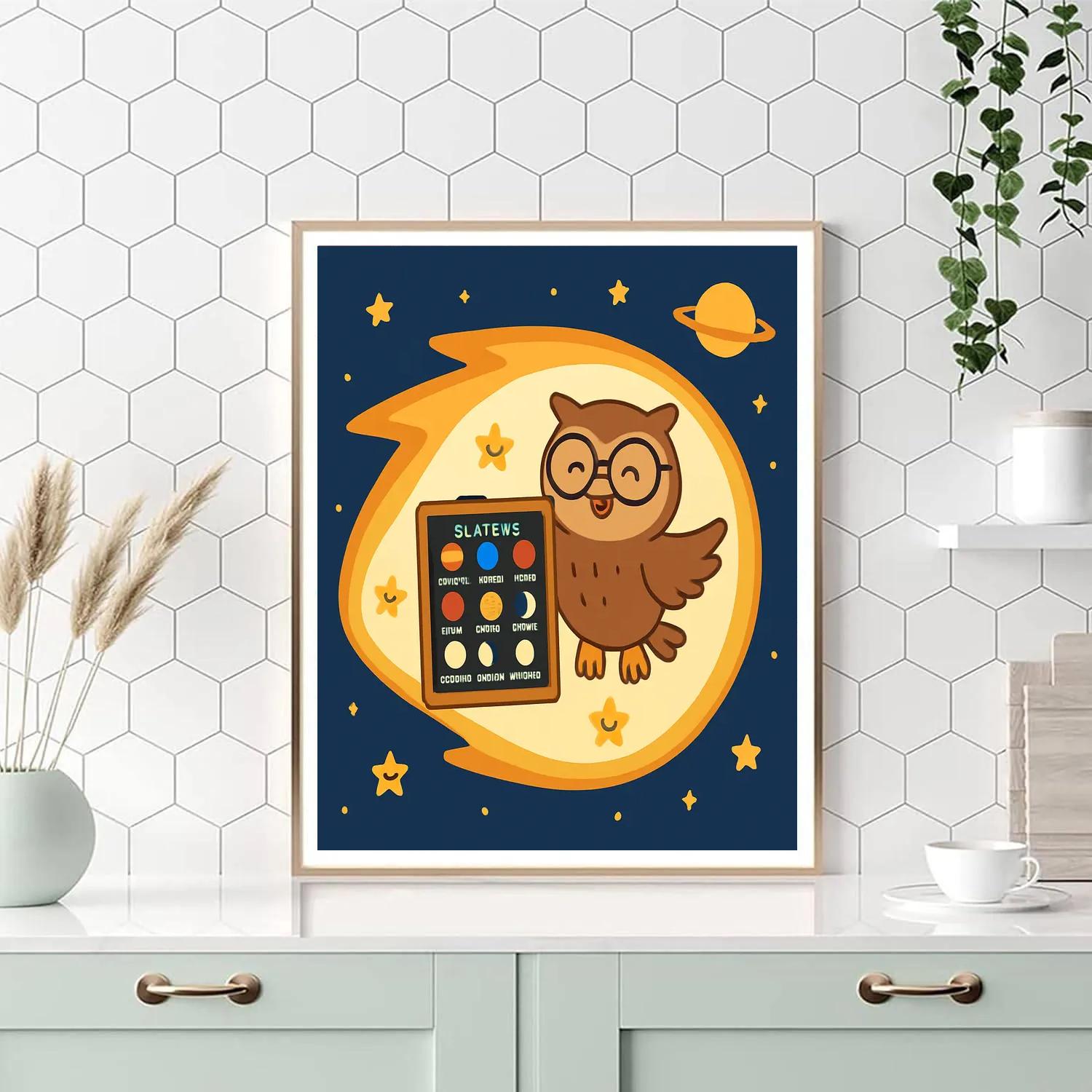 Comet Classroom Owl Paint by numbers kits