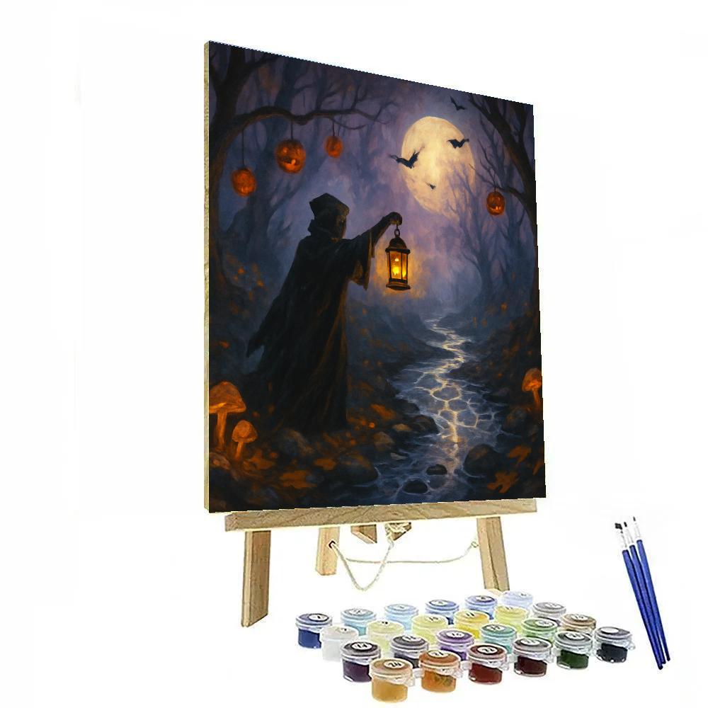 Lanterns Along The Whispering Hollow Painting by numbers kit