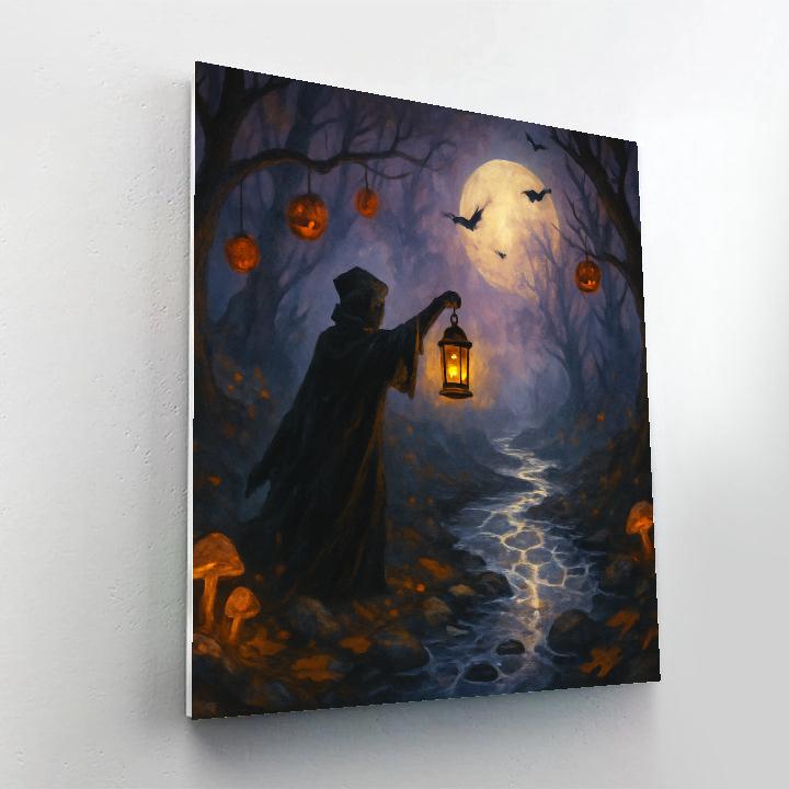 Lanterns Along The Whispering Hollow Painting by numbers kit