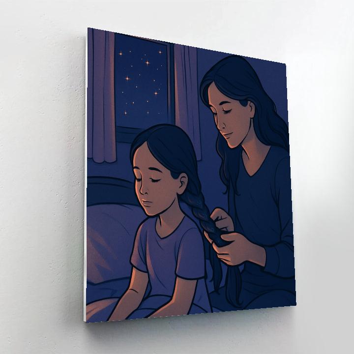 Starlight Braids And Quiet Promises Paint by numbers kits