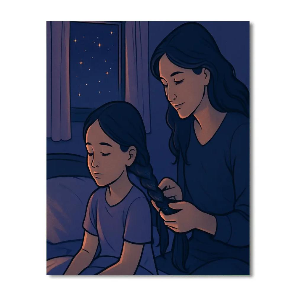 Starlight Braids And Quiet Promises Paint by numbers kits