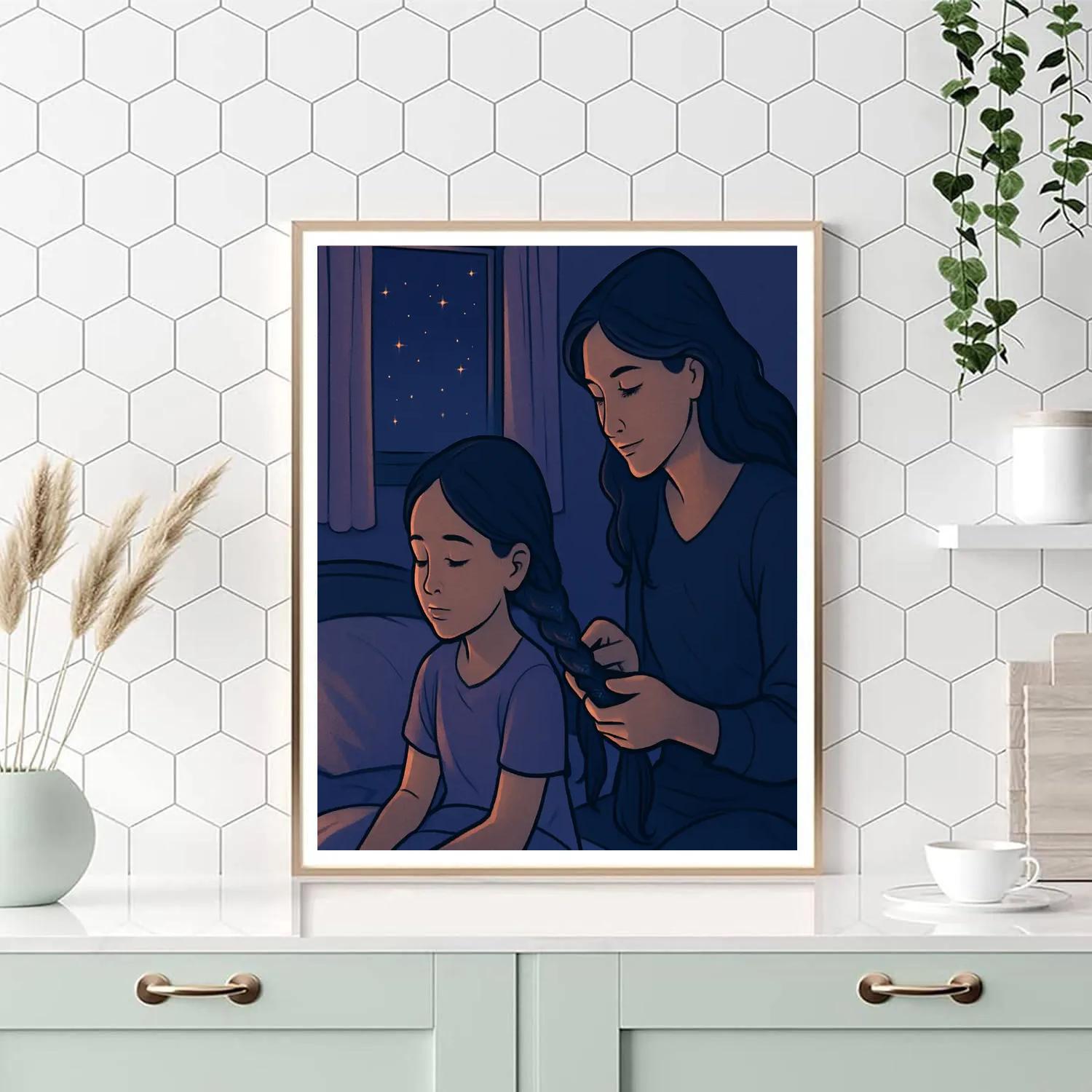 Starlight Braids And Quiet Promises Paint by numbers kits