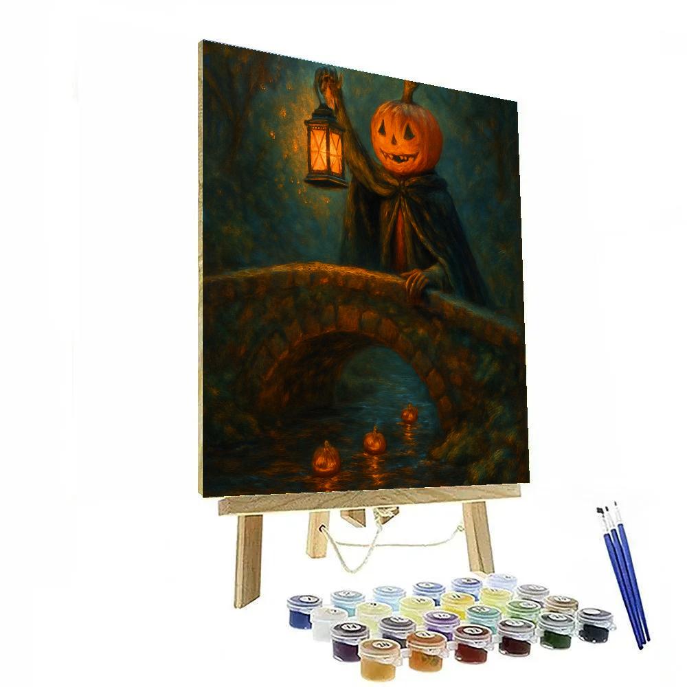 Lanternkeeper Of The Pumpkin Bridge paint by numbers