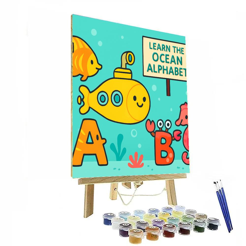 Coral Reef Alphabet Submarine Parade Numbered painting kits