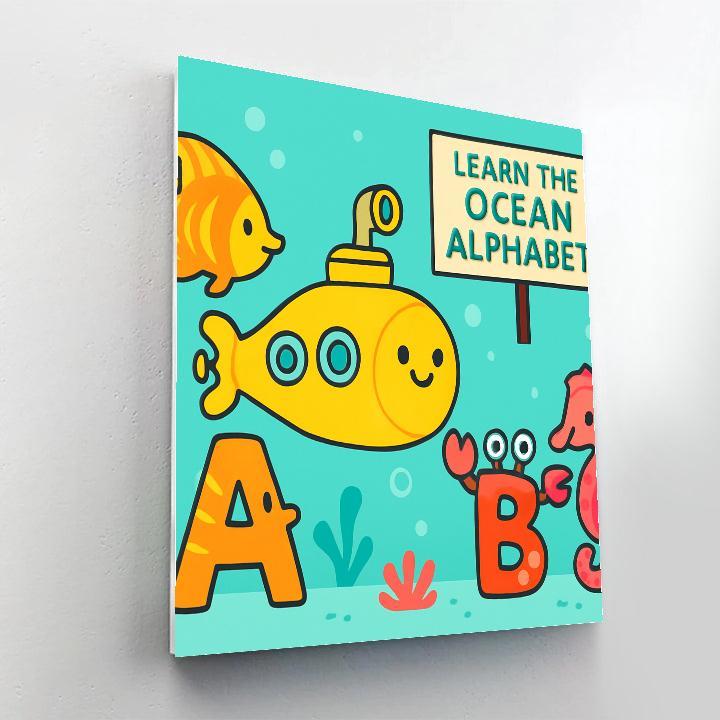 Coral Reef Alphabet Submarine Parade Numbered painting kits