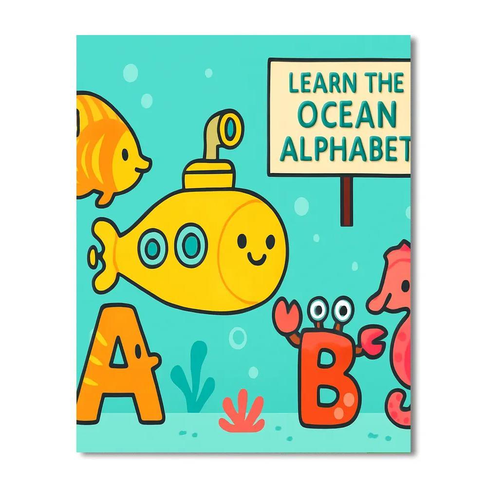 Coral Reef Alphabet Submarine Parade Numbered painting kits