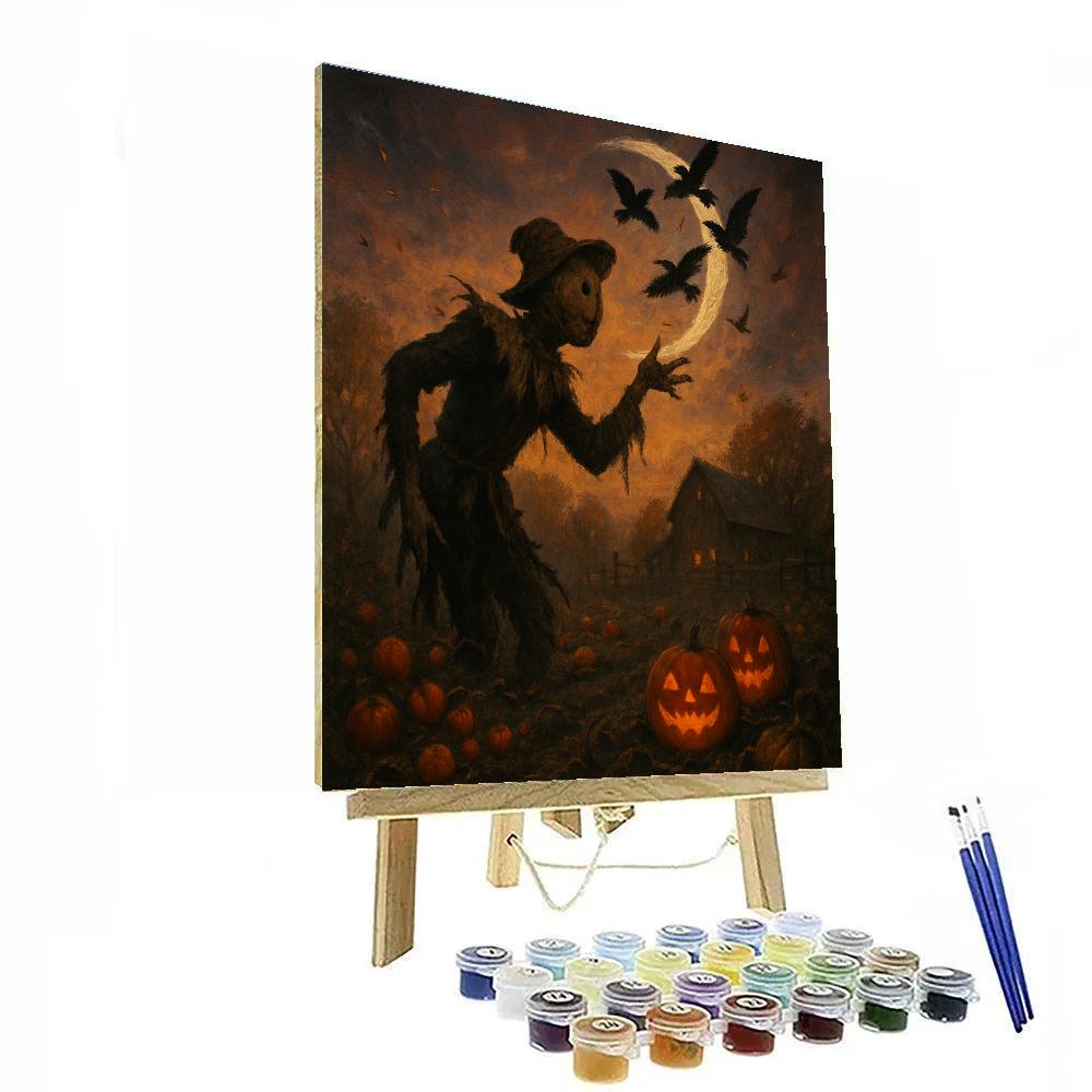 The Orchard Where The Scarecrow Keeps Watch paint by number