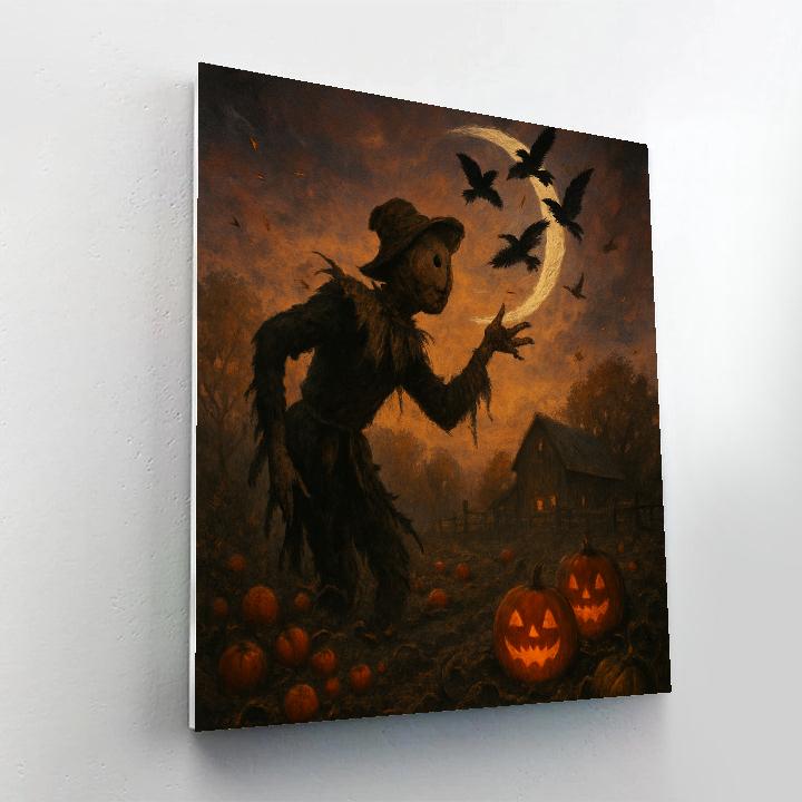 The Orchard Where The Scarecrow Keeps Watch paint by number