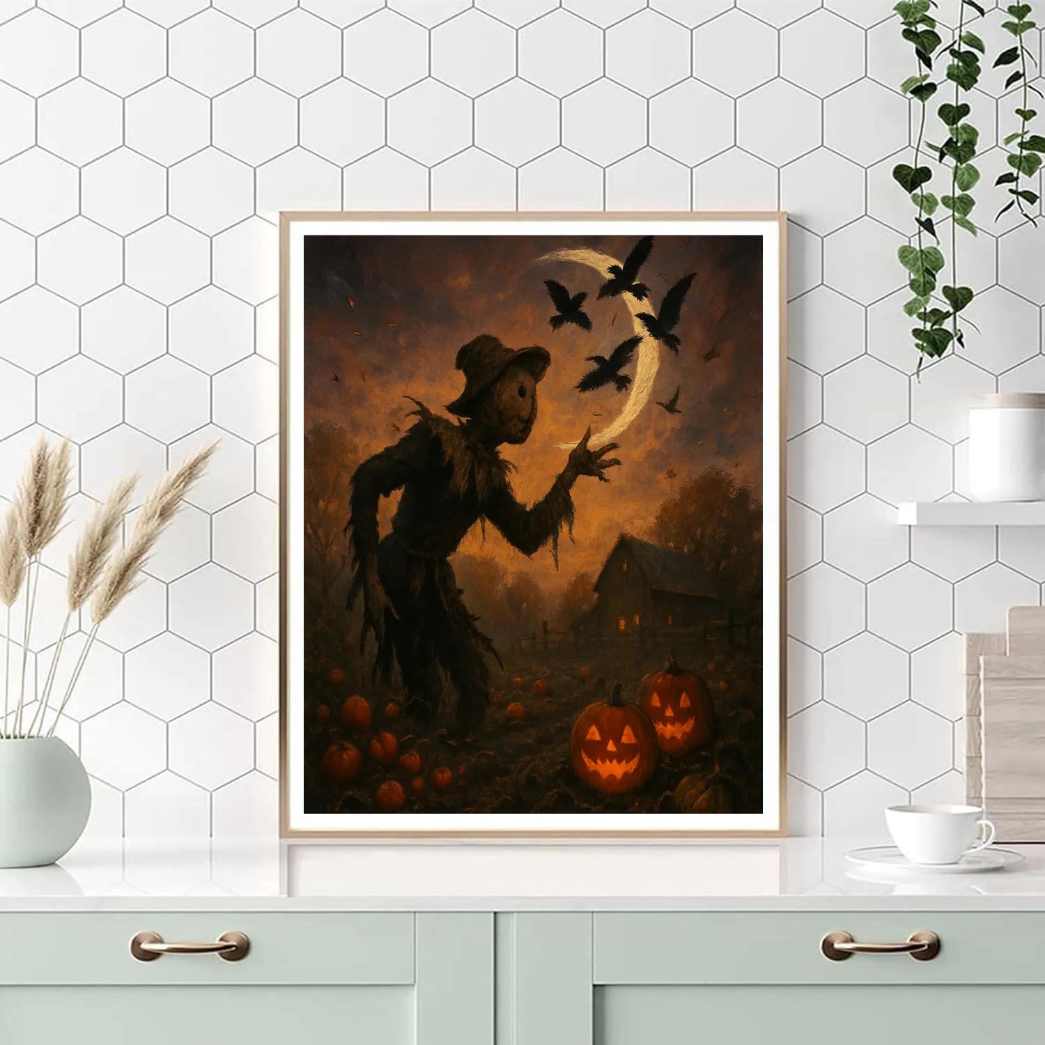 The Orchard Where The Scarecrow Keeps Watch paint by number