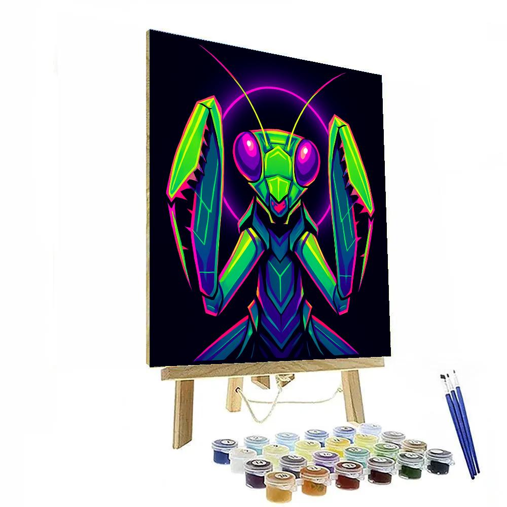 Voltage Orchid Mantis paint by number