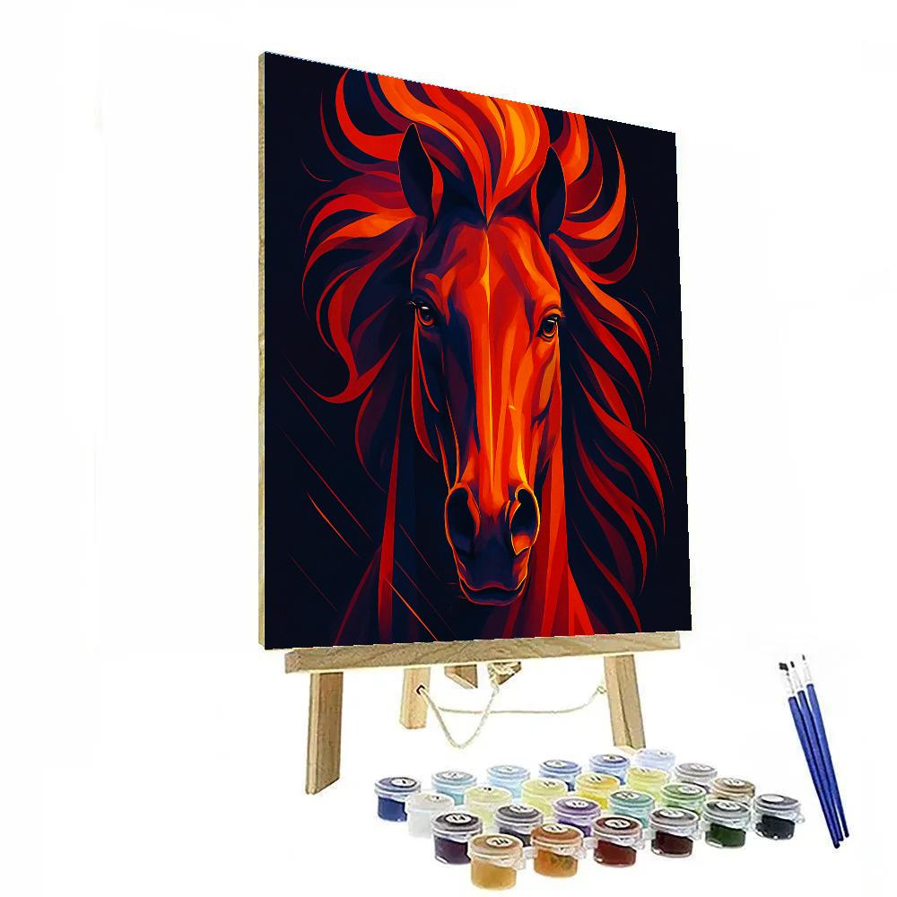 Sunset Circuit Stallion Paint by numbers art