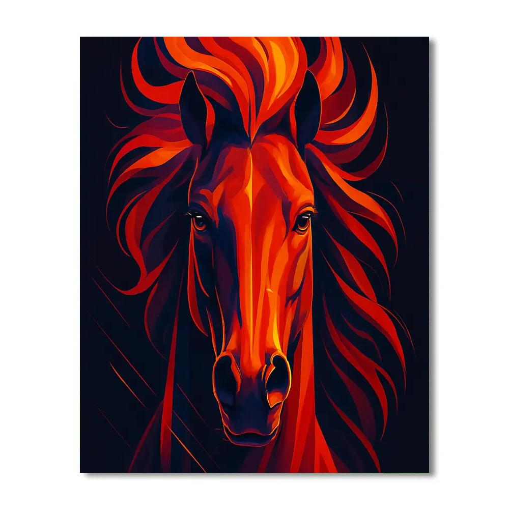 Sunset Circuit Stallion Paint by numbers art