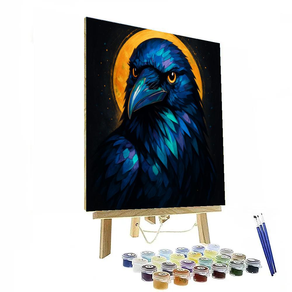 Midnight Prism Raven Numbered painting kits