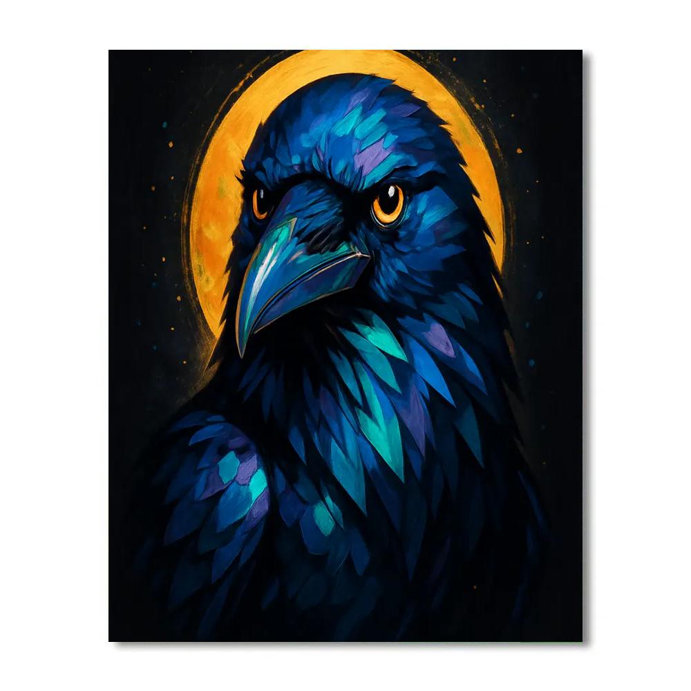 Midnight Prism Raven Numbered painting kits
