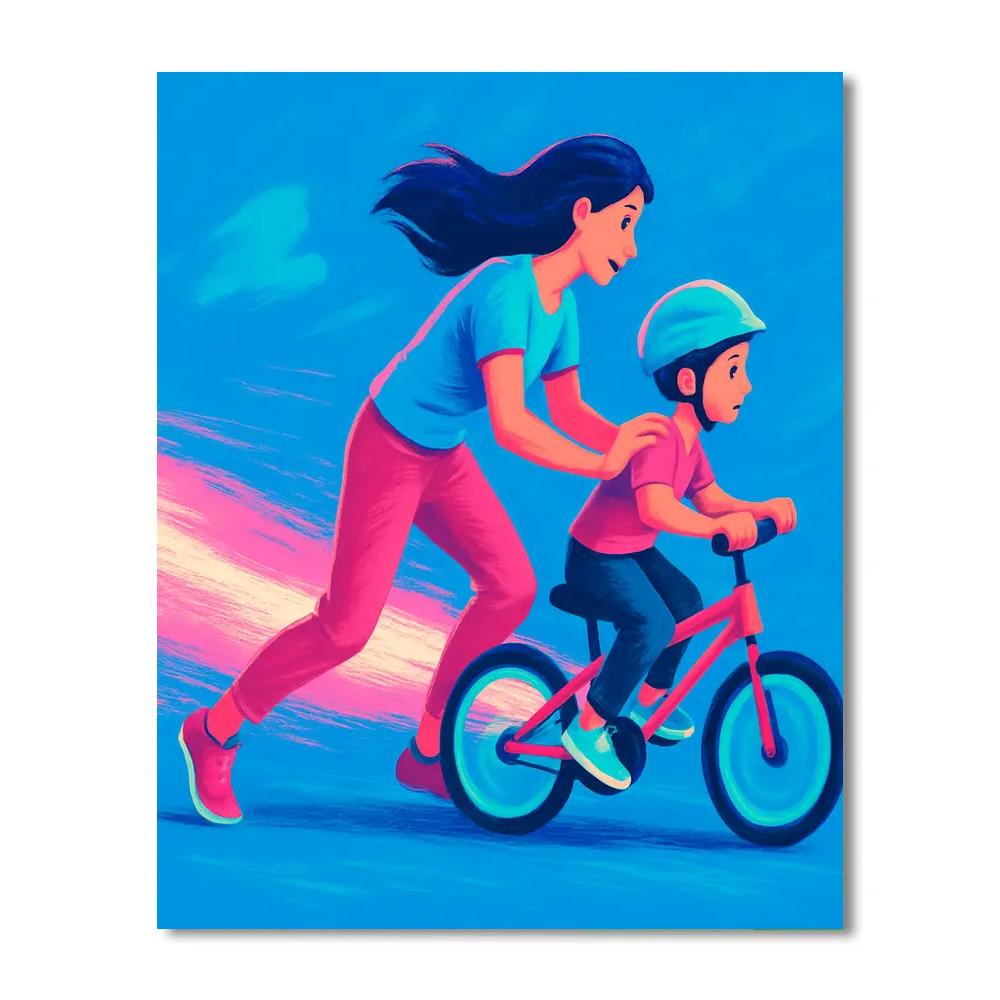 Comet Trail Bicycle Lesson Numbered painting kits