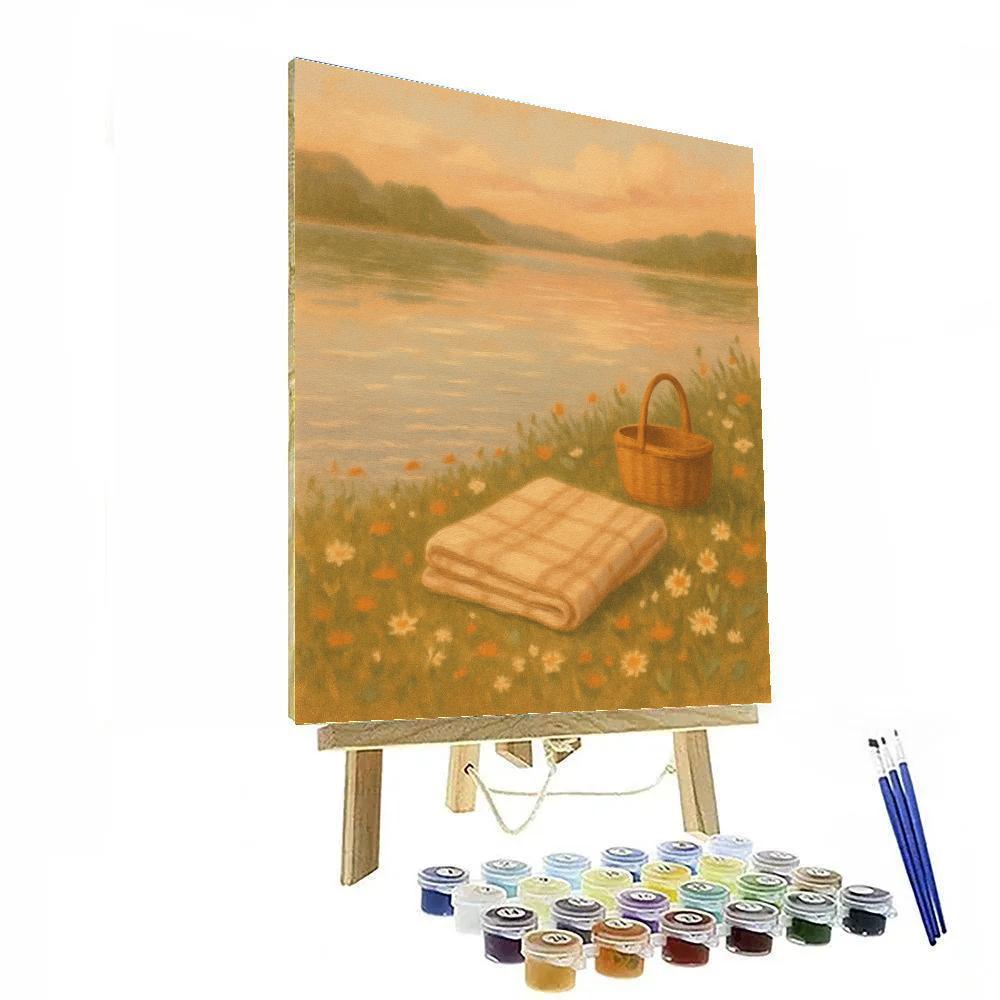Wildflower Shoreline Picnic Quiet painting number kit