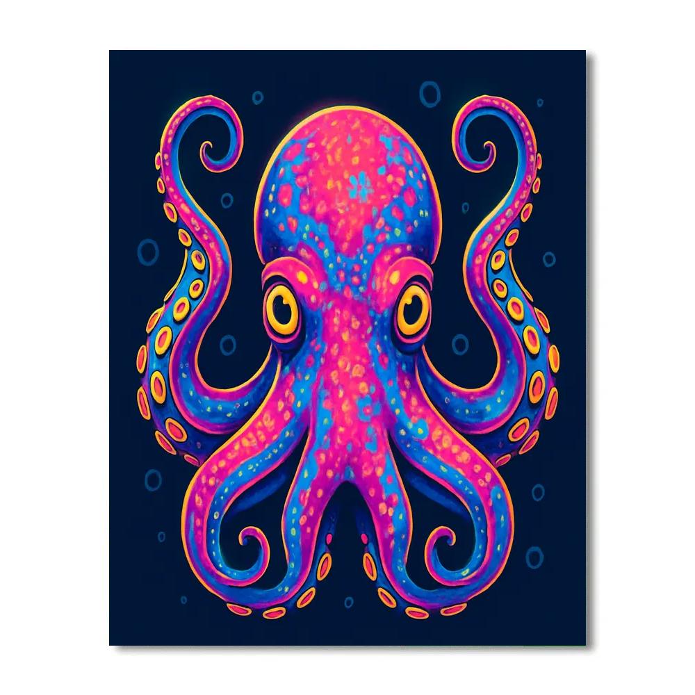 Kaleidoscope Reef Octopus paint by color