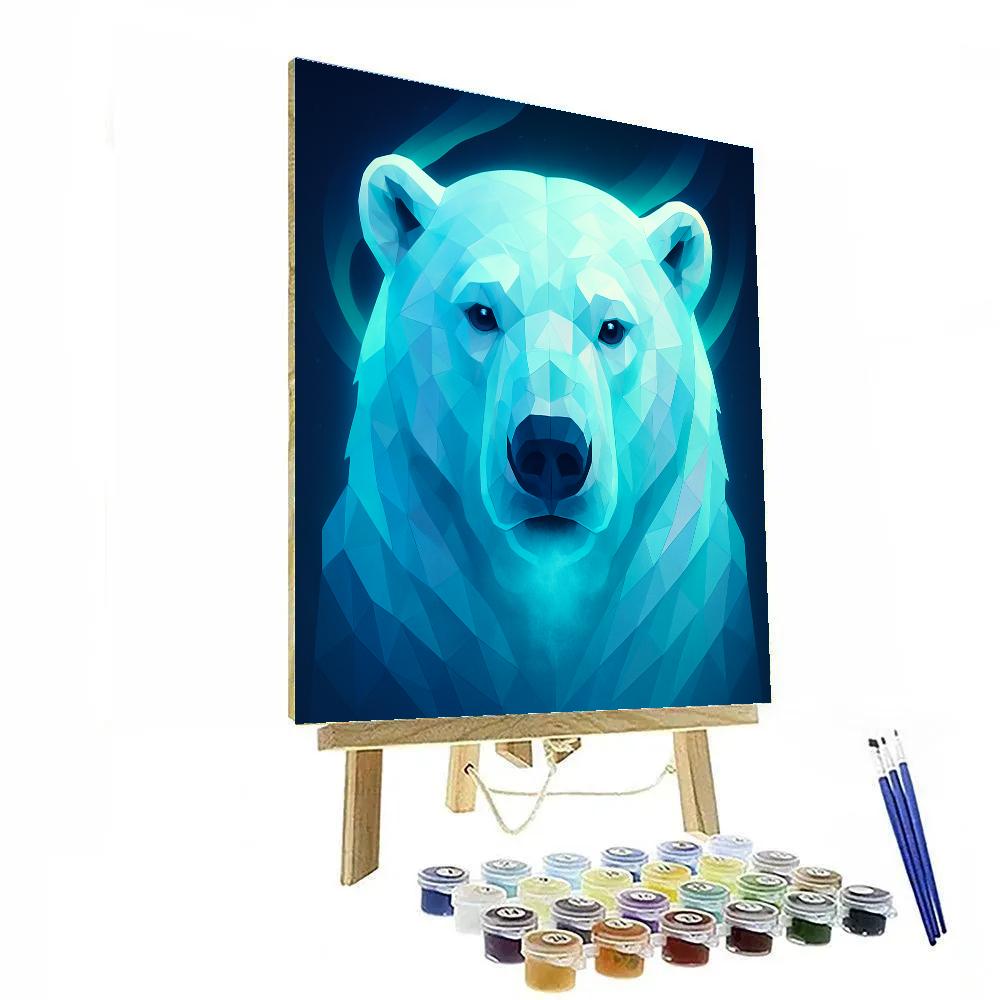 Aurora Helm Polar Bear painting number kit