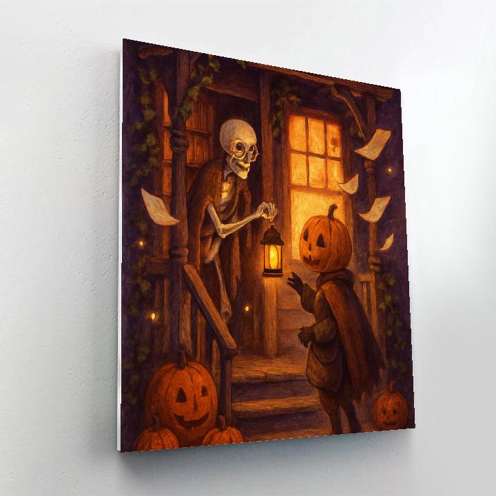 Haunted Bookshop Porch At Dusk Paint by numbers kits
