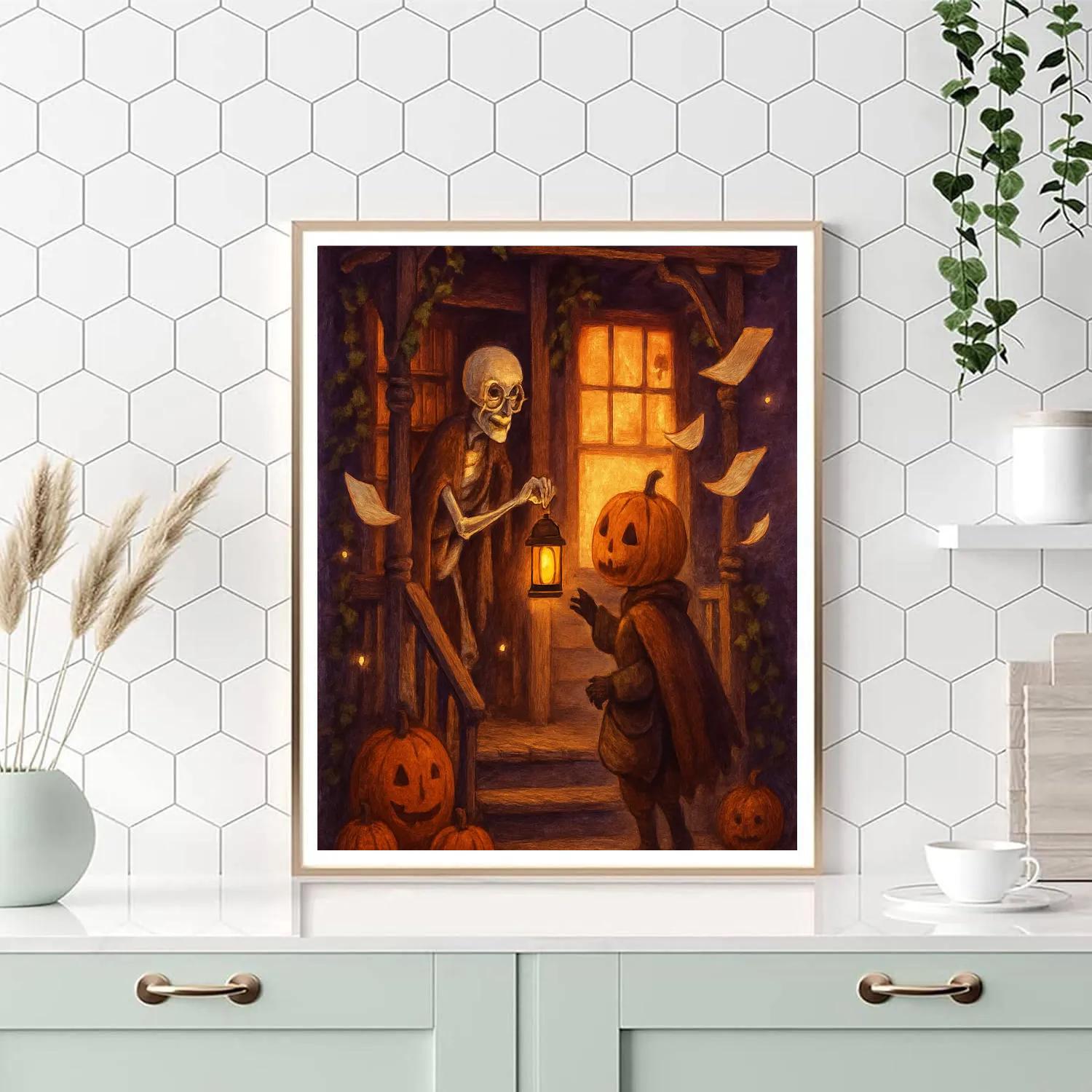 Haunted Bookshop Porch At Dusk Paint by numbers kits