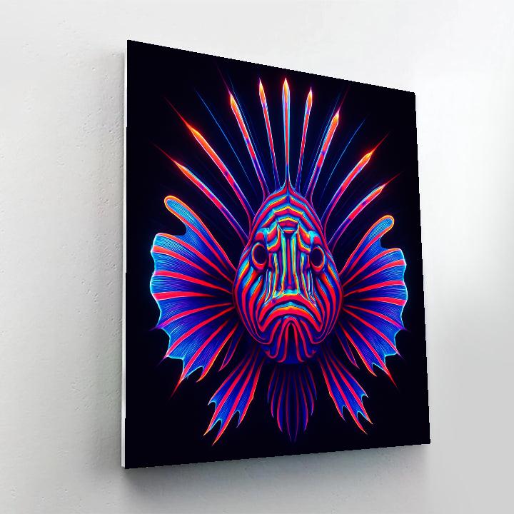 Neon Reef Crown Lionfish Paint by numbers kits